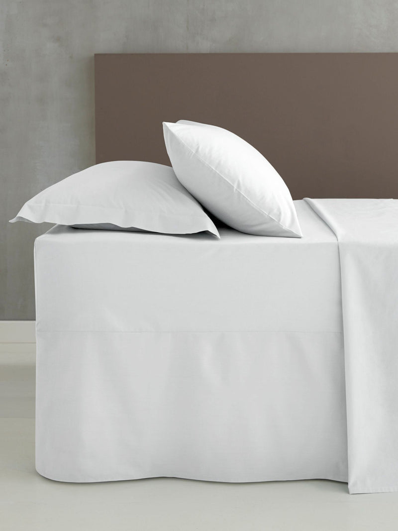 Catherine Lansfield white percale base valance bed sheet - British product