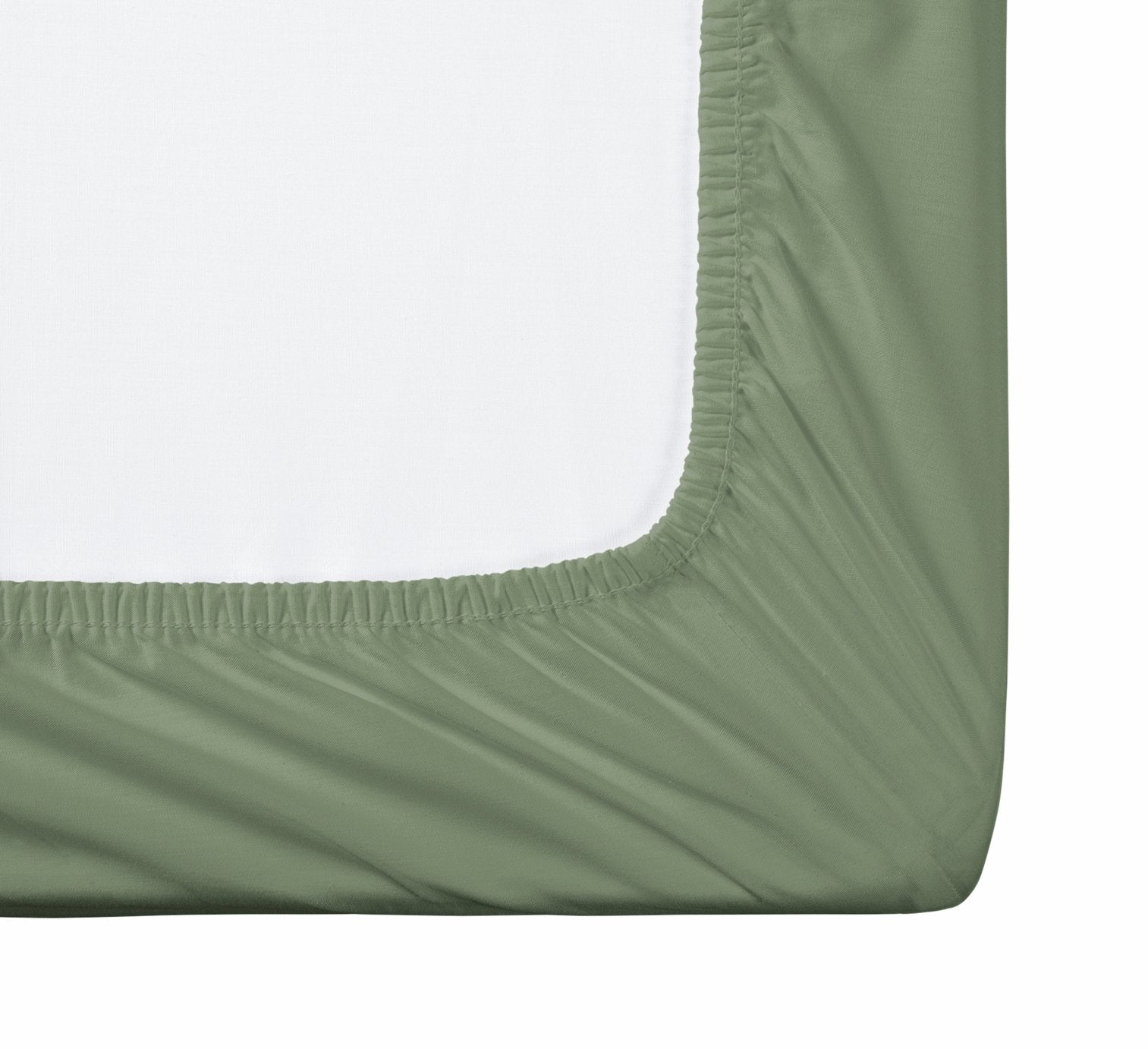 Habitat cotton rich plain green fitted sheet double, UK version