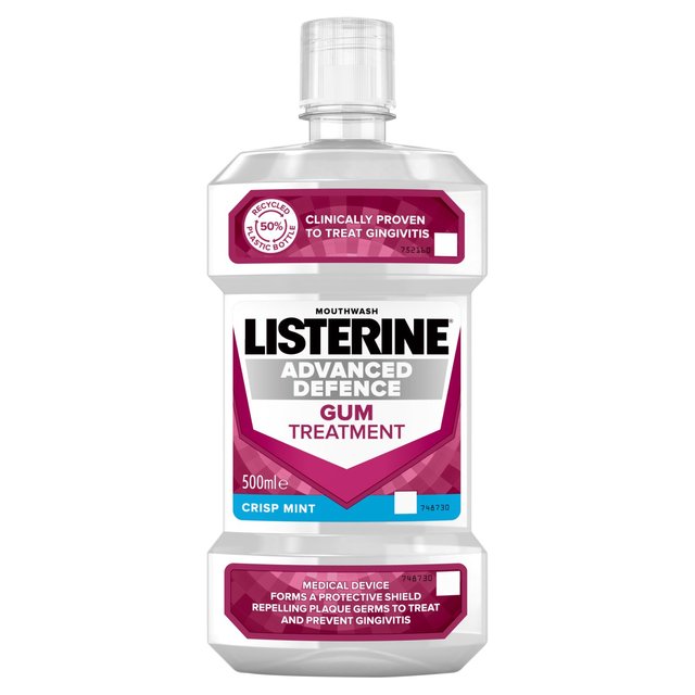 Listerine Advanced Defence Gum Treatment Crisp Mint   500ml