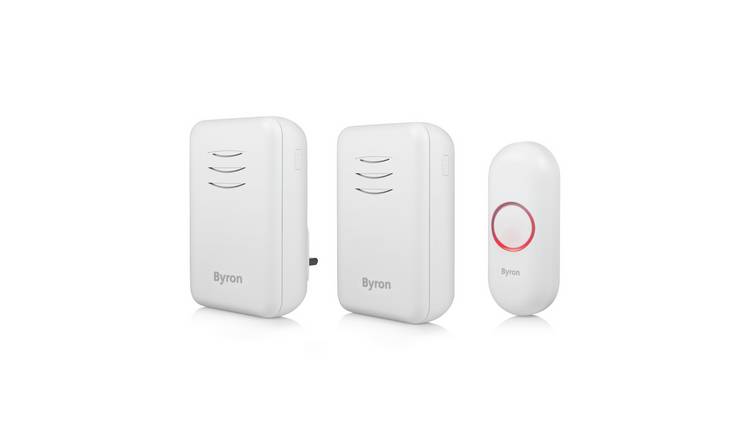 Byron wireless doorbell 150m range pack of 2 - British product