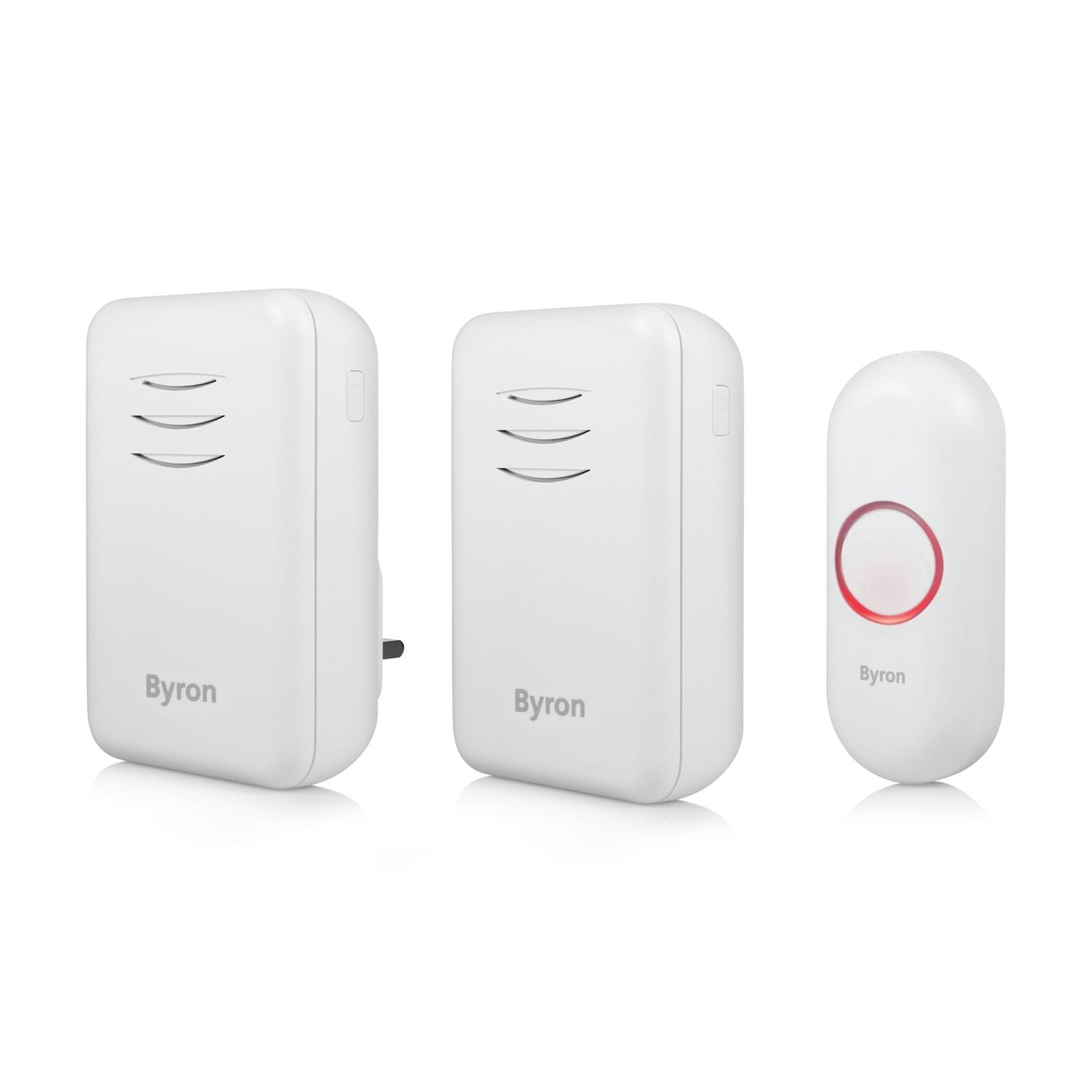 Byron wireless doorbell 150m range pack of 2 - British product