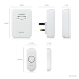 Byron wireless doorbell 150m range pack of 2 - British product