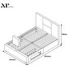 XR Living Ava small double bed frame in white - British product