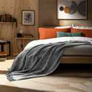 Habitat grey woven throw 150x200cm (British brand)