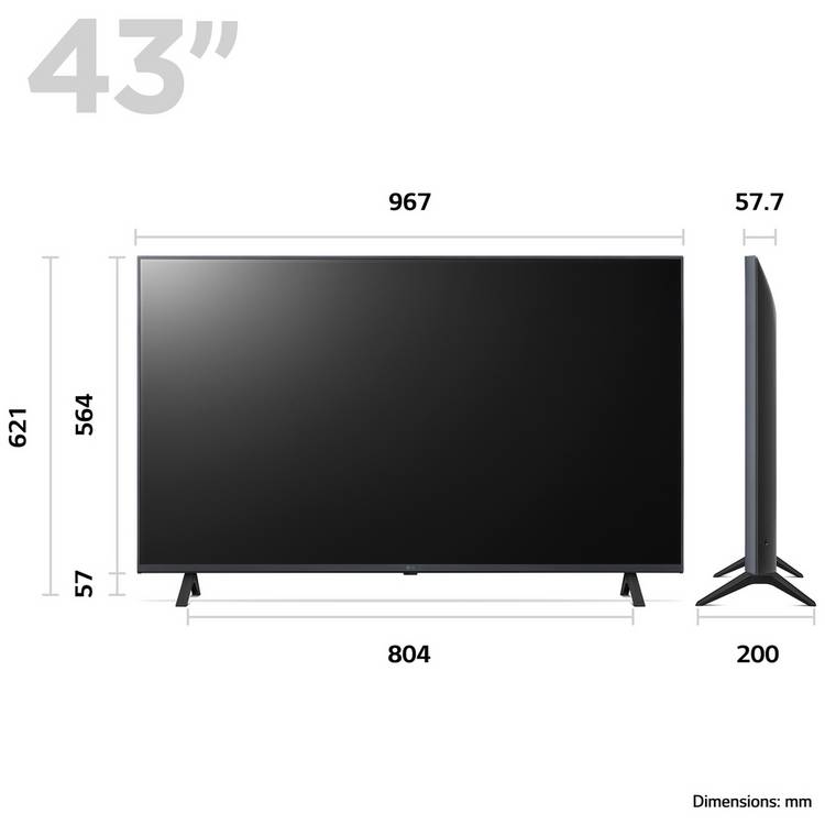 LG 43-inch 4K UHD Smart TV - British product