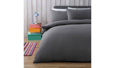 Argos Silentnight Supersoft Plain Charcoal Duvet Set Kingsize- Buy online at McGrocer