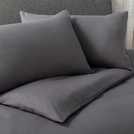 Silentnight Supersoft Plain Charcoal Duvet Set Kingsize (British brand)
