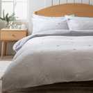 Argos Home star fleece bedding set grey king size - British product