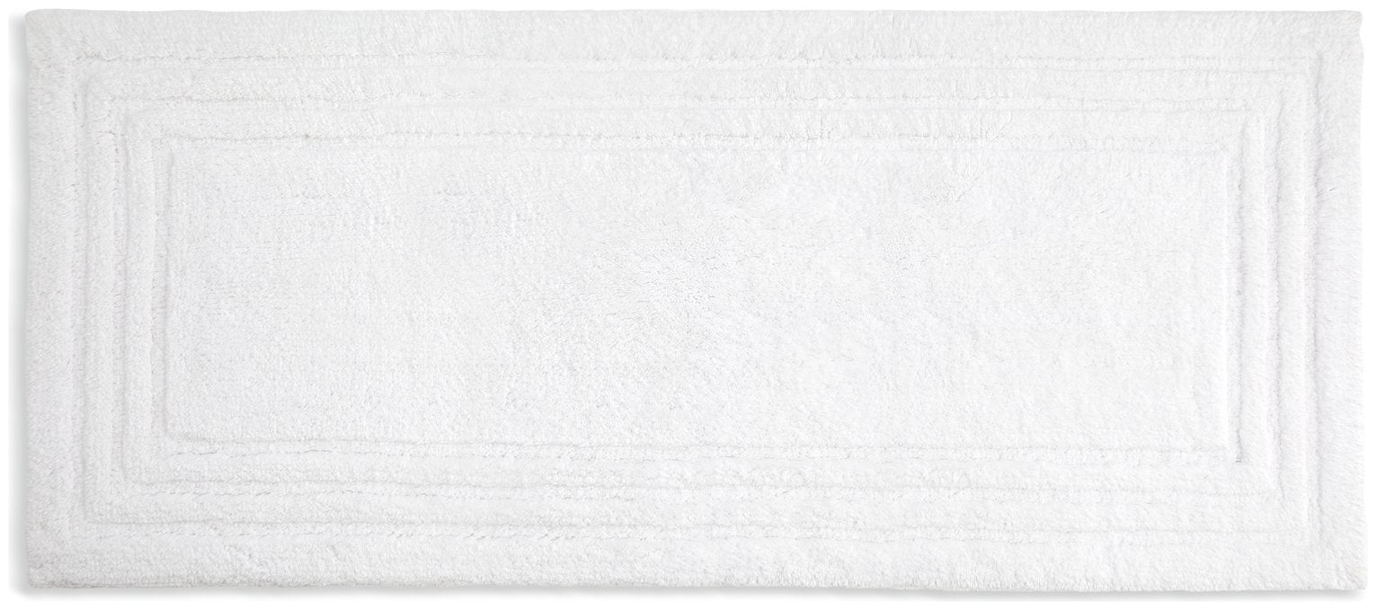Habitat deep pile white cotton cut pile bath runner 40x100cm, UK version
