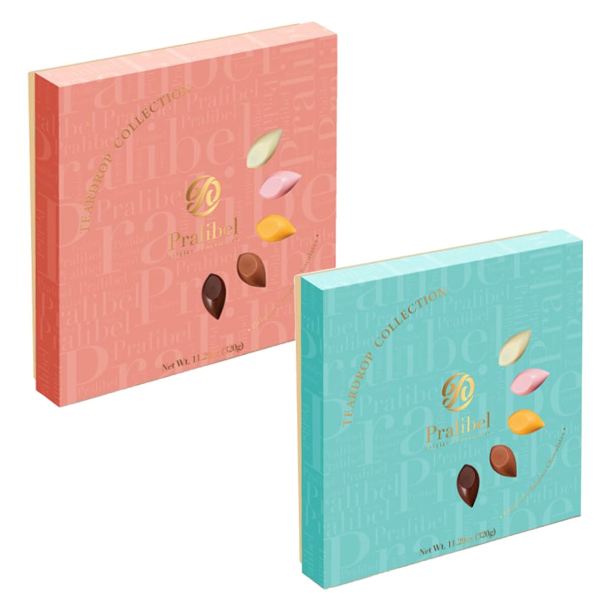 Pralibel Belgian tear drop chocolate box 320g, imported from the UK