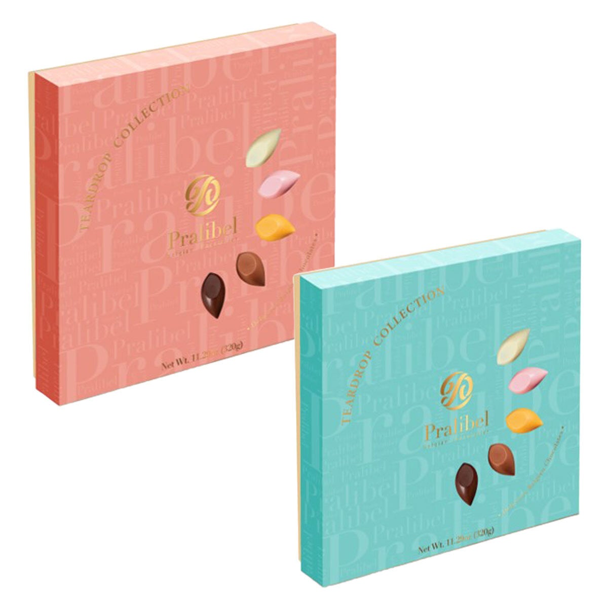 Pralibel Belgian tear drop chocolate box 320g, imported from the UK
