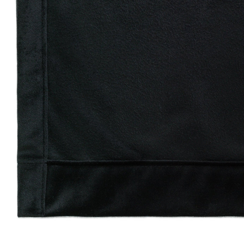 Habitat black velvet eyelet curtains 229x229cm, UK version