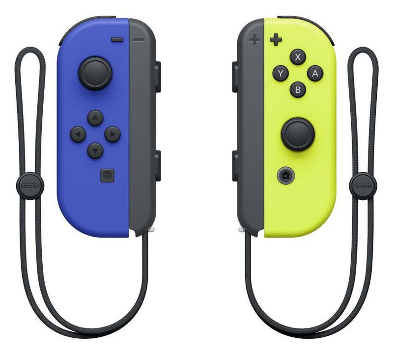 Nintendo Switch Joy-Con Controller Pair blue and neon yellow, imported from the UK