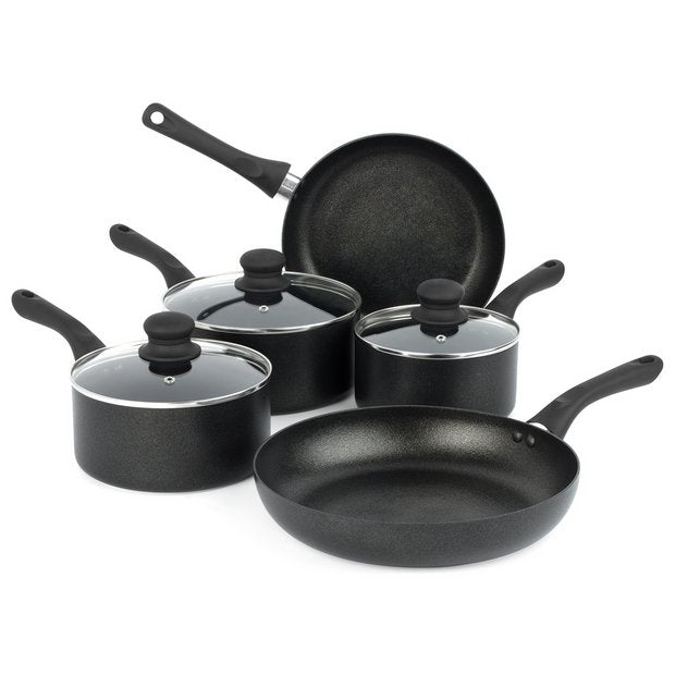 Russell Hobbs Diamond Stone 5 piece saucepan set, UK version