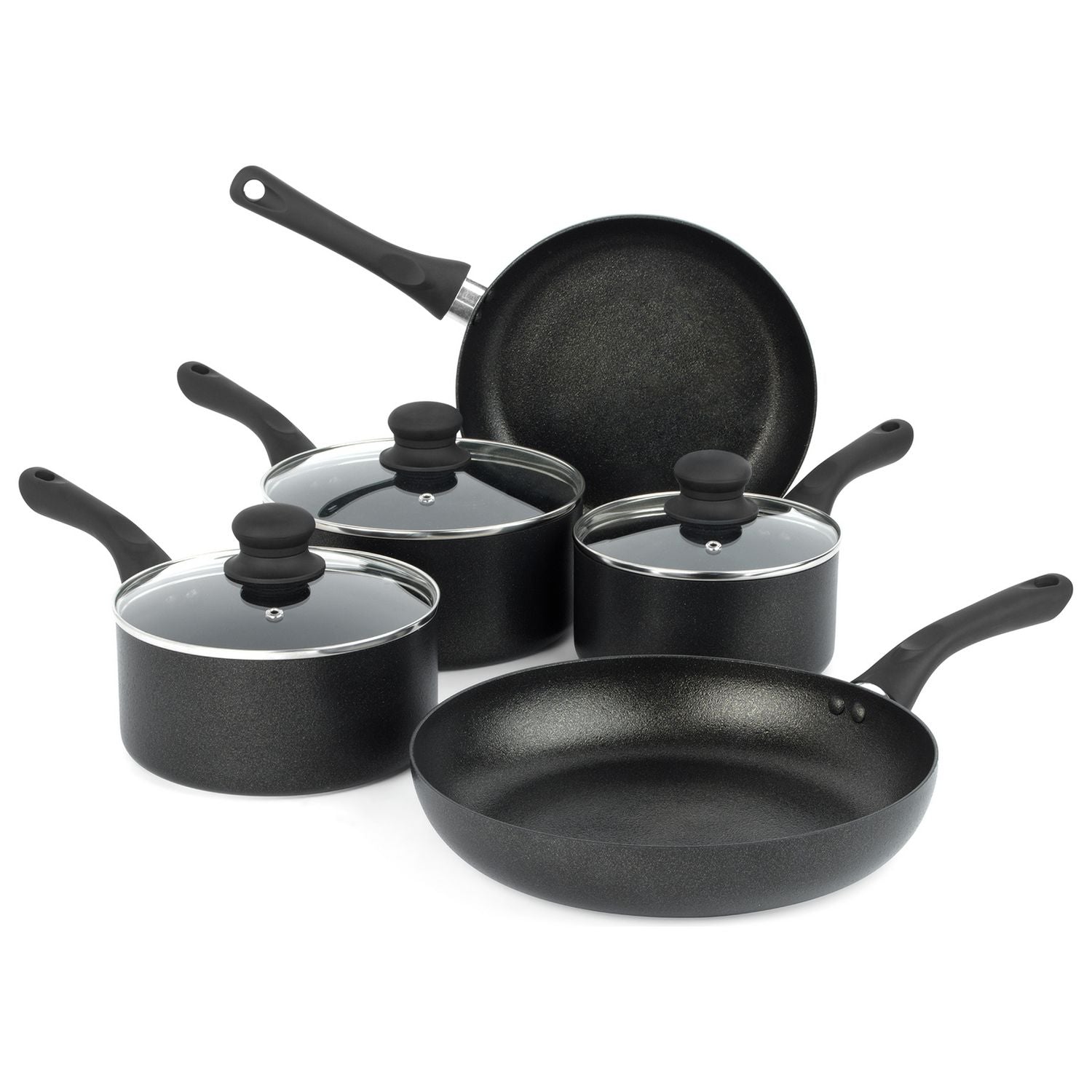 Russell Hobbs Diamond Stone 5 piece saucepan set, UK version