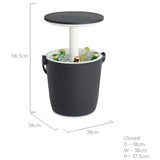 Keter Go Bar dark grey 16L cooler, imported from the UK