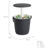 Keter Go Bar dark grey 16L cooler, imported from the UK