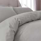 Silentnight Supersoft Plain Dove Grey Duvet Cover Set Kingsize (British brand)