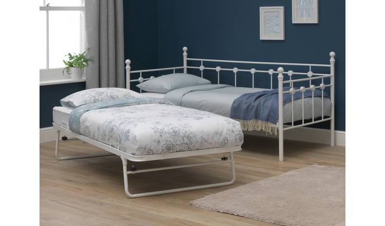 Argos Home Abigail metal daybed with trundle in white - British product