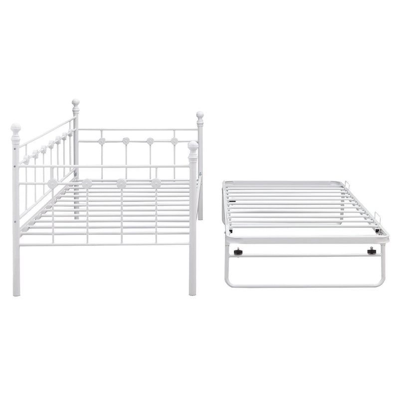 Argos Home Abigail metal daybed with trundle in white - British product