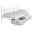 Argos Home Abigail metal daybed with trundle in white - British product