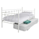Argos Home Abigail metal daybed with trundle in white - British product