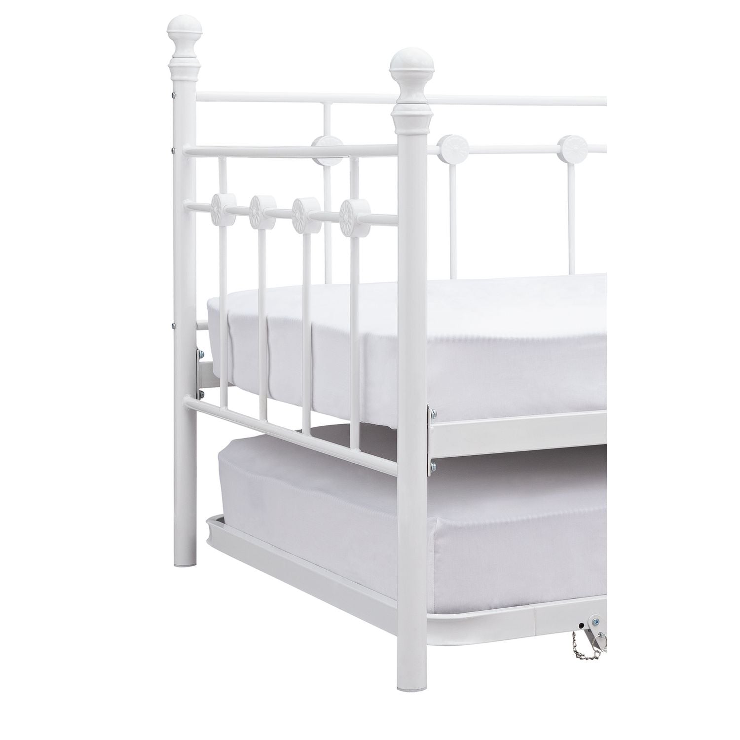 Argos Home Abigail metal daybed with trundle in white - British product