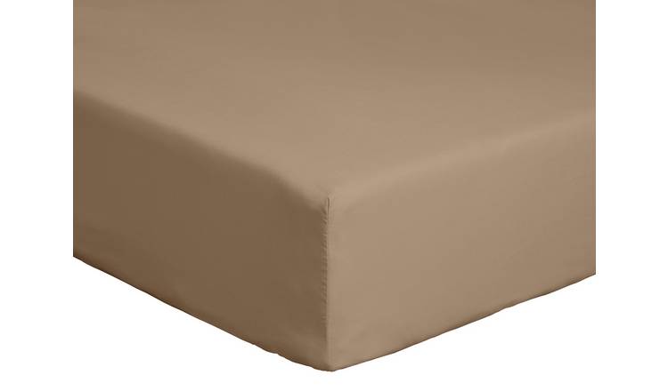 Habitat Taupe Fitted Sheet Single, UK version
