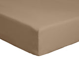 Habitat cotton rich taupe fitted sheet for double bed, UK version