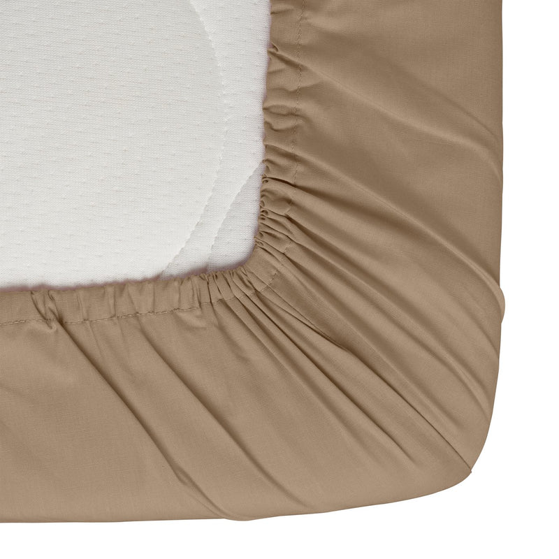 Habitat cotton rich taupe fitted sheet for double bed, UK version