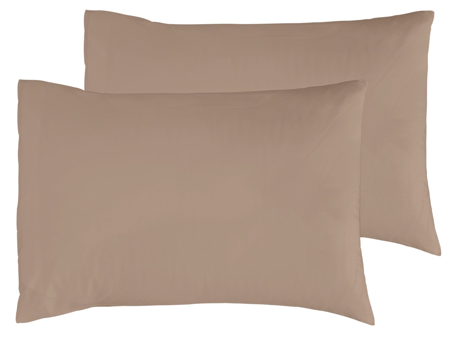 Habitat Cotton Rich 180 TC standard pillowcase pair in taupe, UK version