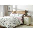 Argos Home cotton dried flowers white bedding set single - British product