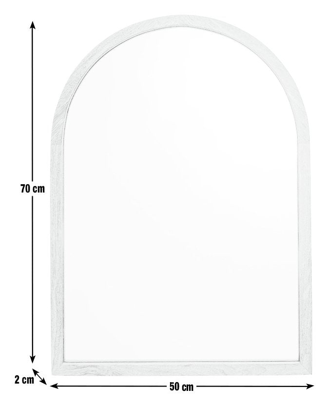 Habitat Mango Wood Arch Wall Mirror 70x50cm, UK version