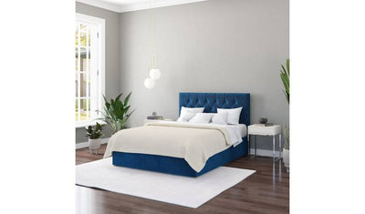 Argos Aspire Olivier Kingsize Velvet End Lift Ottoman Bed in Navy- Buy online at McGrocer