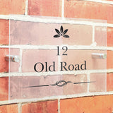 Personalised acrylic house sign 278g, imported from the UK