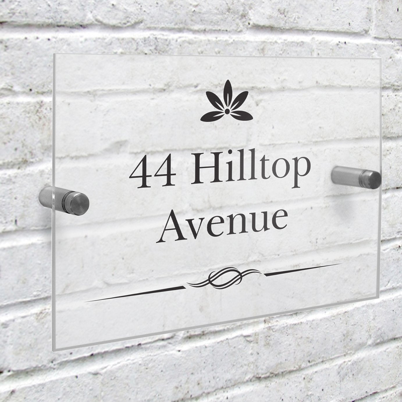 Personalised acrylic house sign 278g, imported from the UK