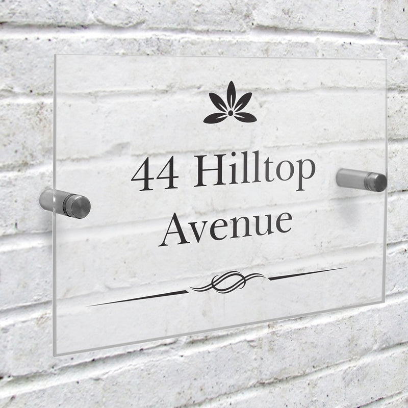 Personalised acrylic house sign 278g, imported from the UK