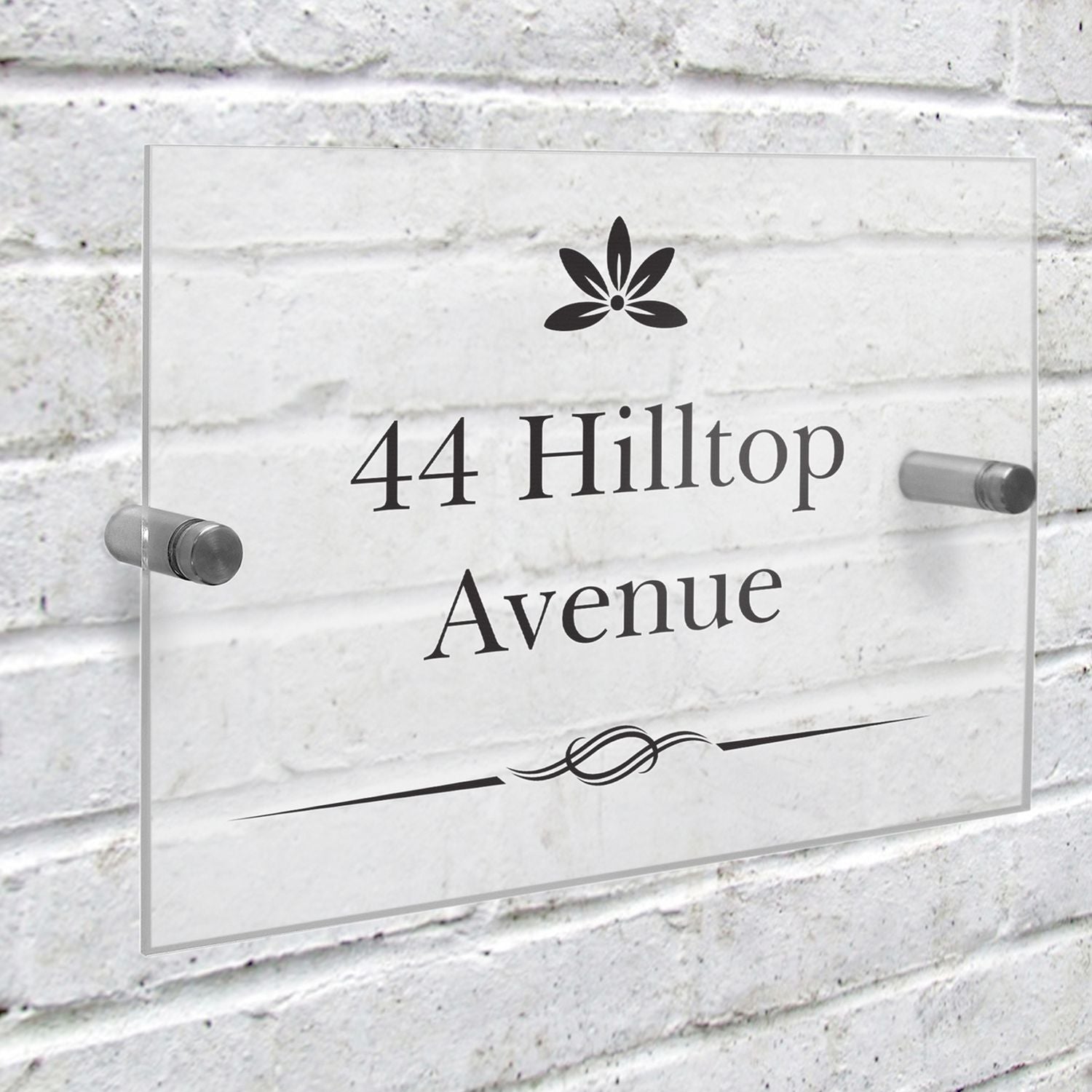 Personalised acrylic house sign 278g, imported from the UK