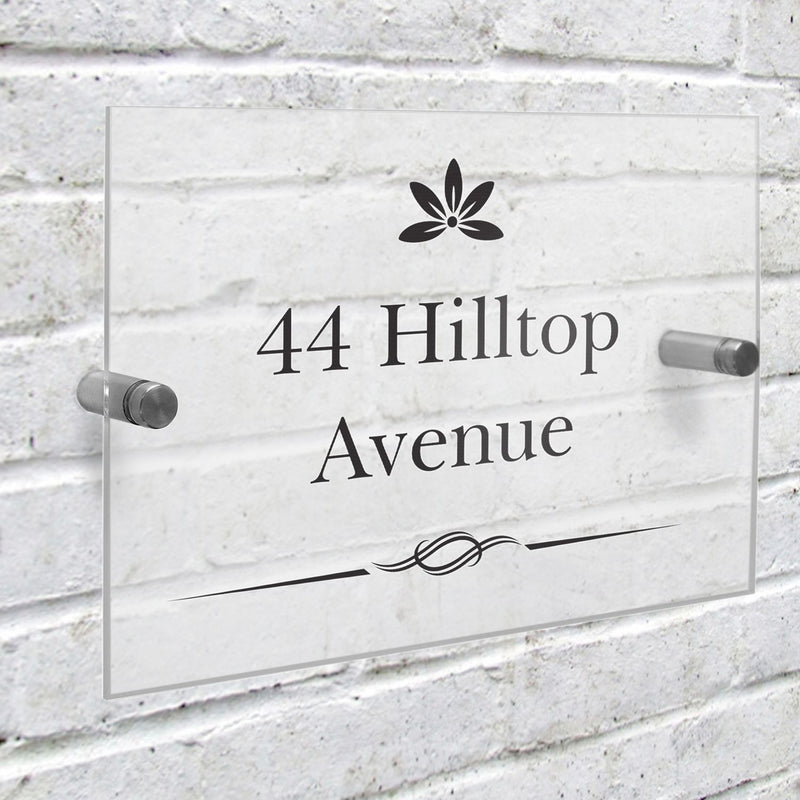 Personalised acrylic house sign 278g, imported from the UK