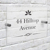 Personalised acrylic house sign 278g, imported from the UK
