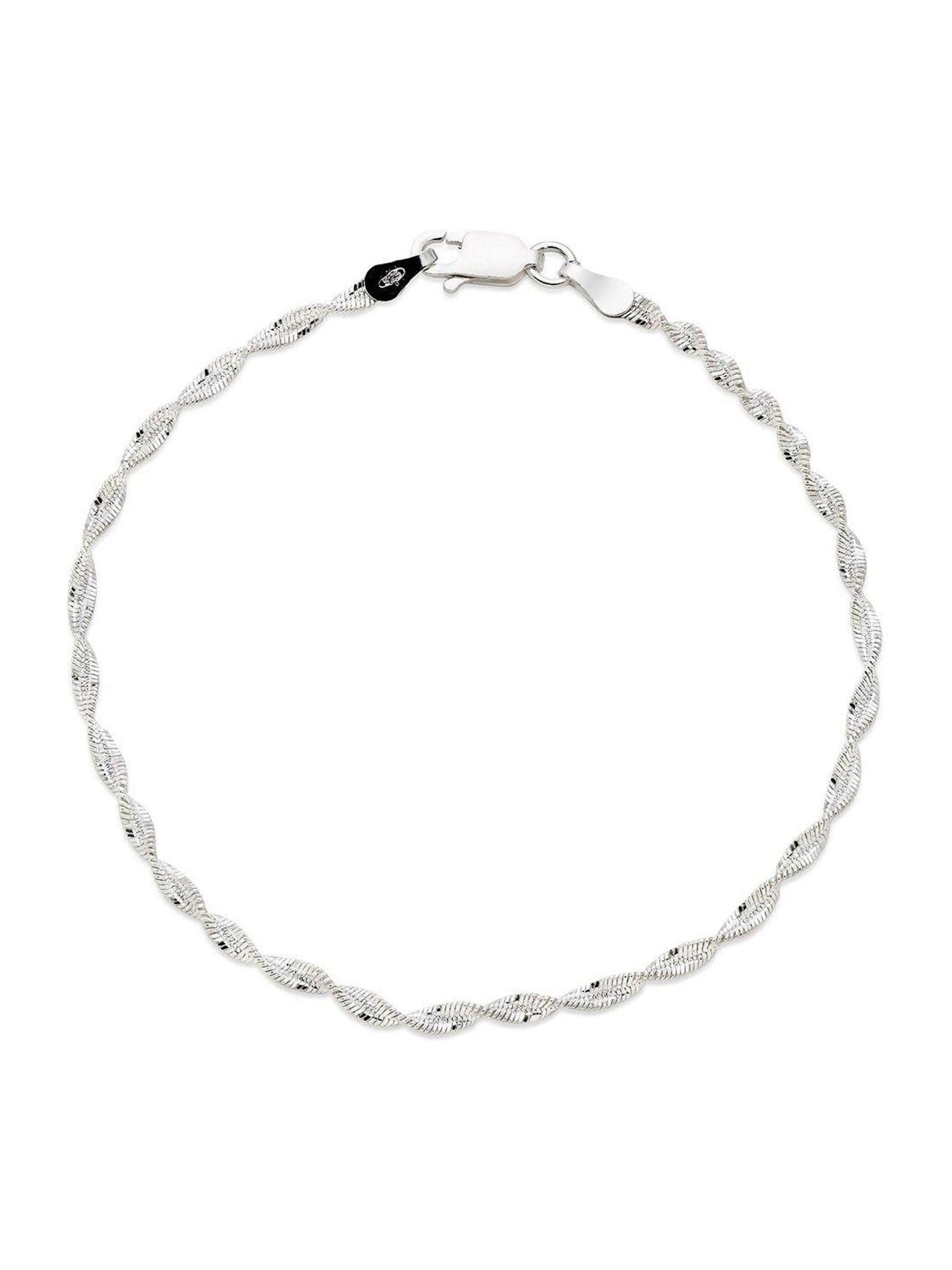 Silver twist bracelet 19cm (British brand)