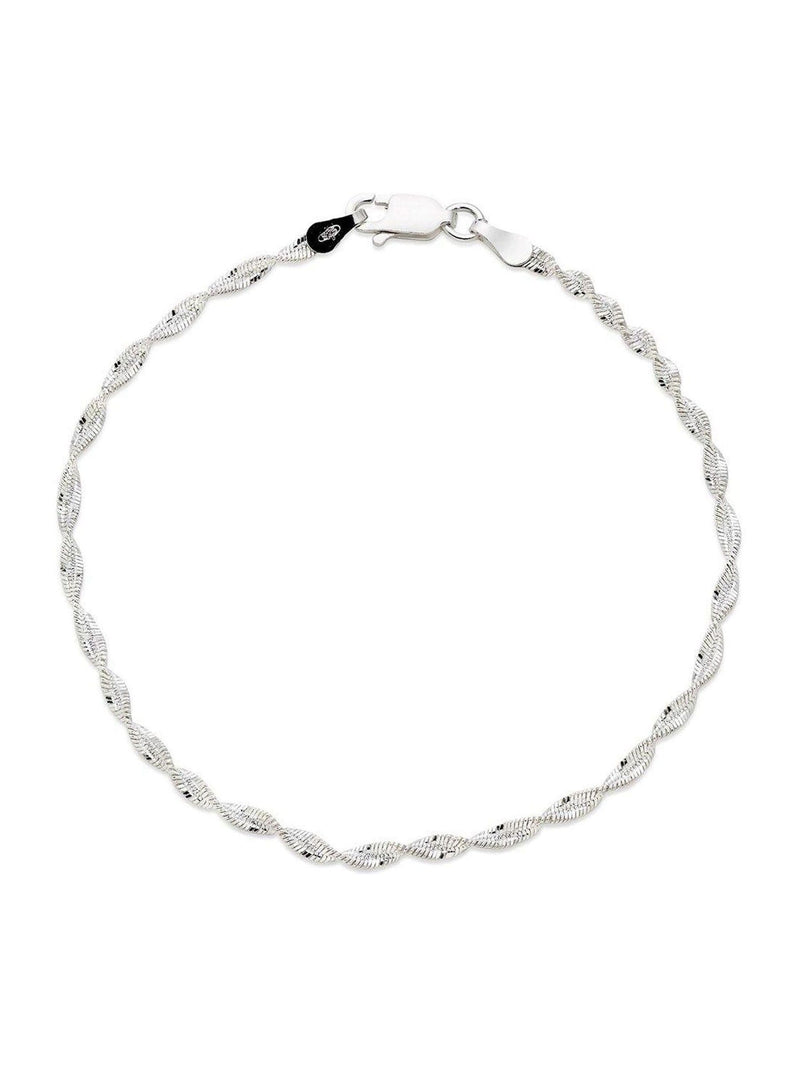 Silver twist bracelet 19cm (British brand)