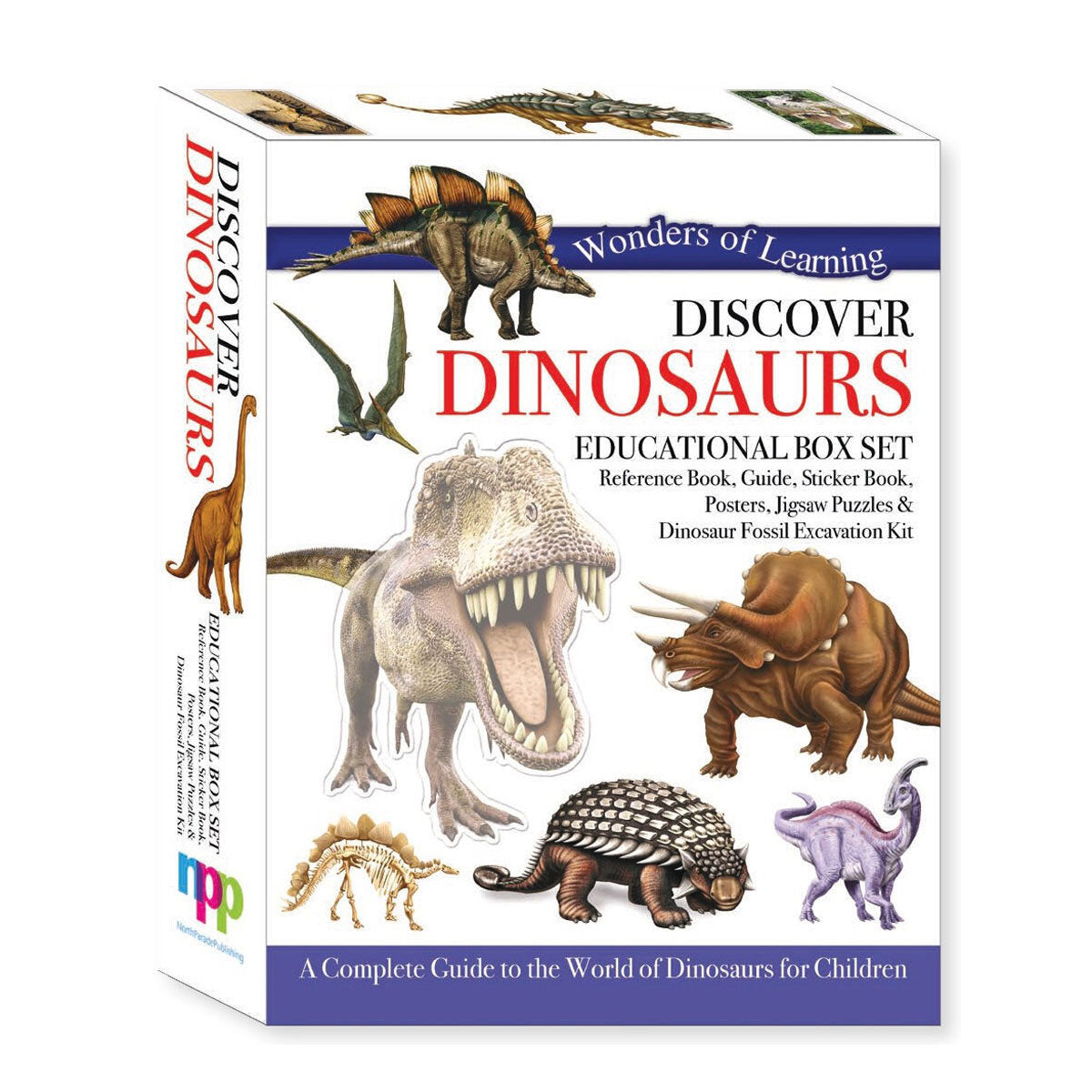 Kids educational box set with 4 themes human body dinosaurs earth volcanoes, imported from the UK