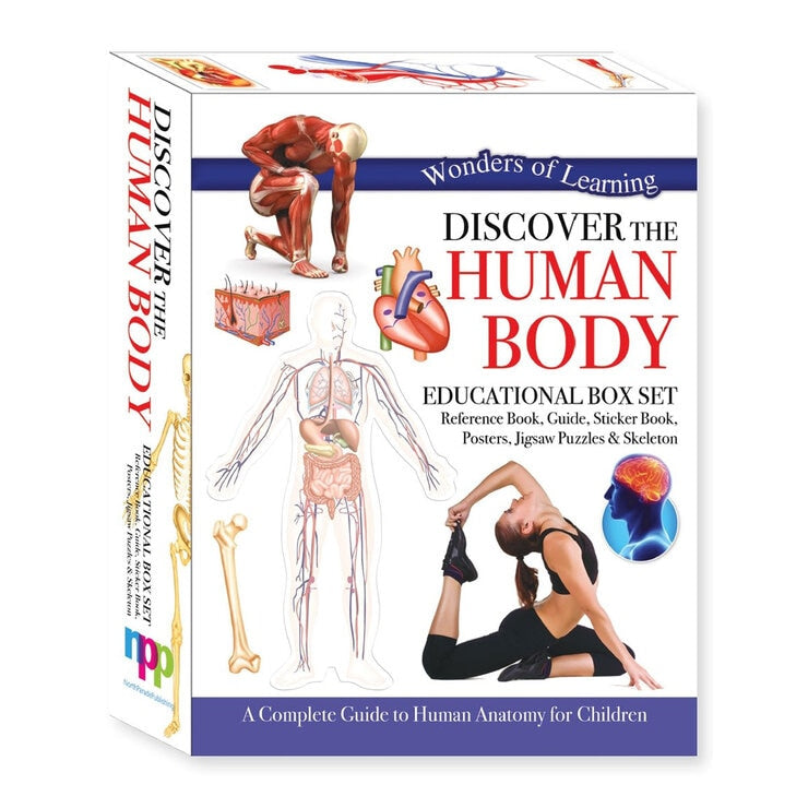 Kids educational box set with 4 themes human body dinosaurs earth volcanoes, imported from the UK