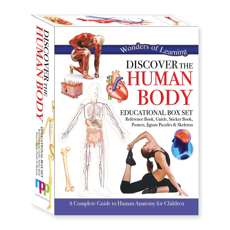Kids educational box set with 4 themes human body dinosaurs earth volcanoes, imported from the UK