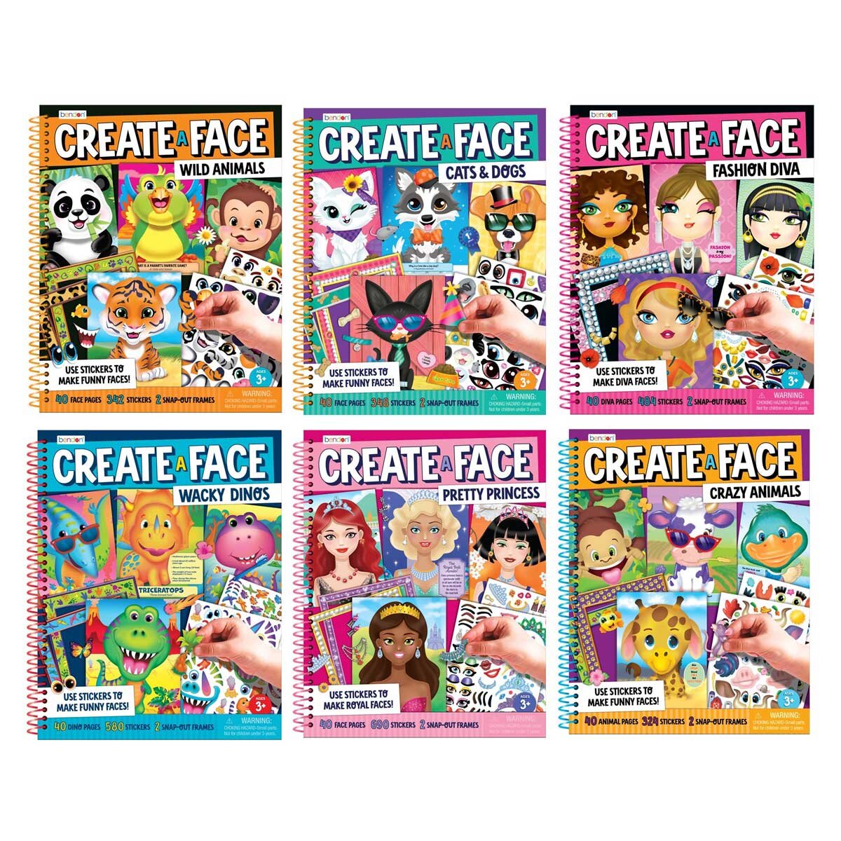 Create a Face sticker activity book children's paperback, imported from the UK