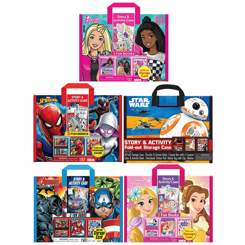 Barbie Spiderman Star Wars Marvel Disney Princess story activity case, imported from the UK