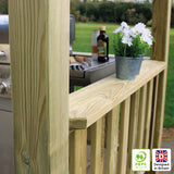 Zest 7ft 5" x 4ft 6" (2.26 x 1.38m) Wooden BBQ Grilling Pavilion GOODS Costco UK