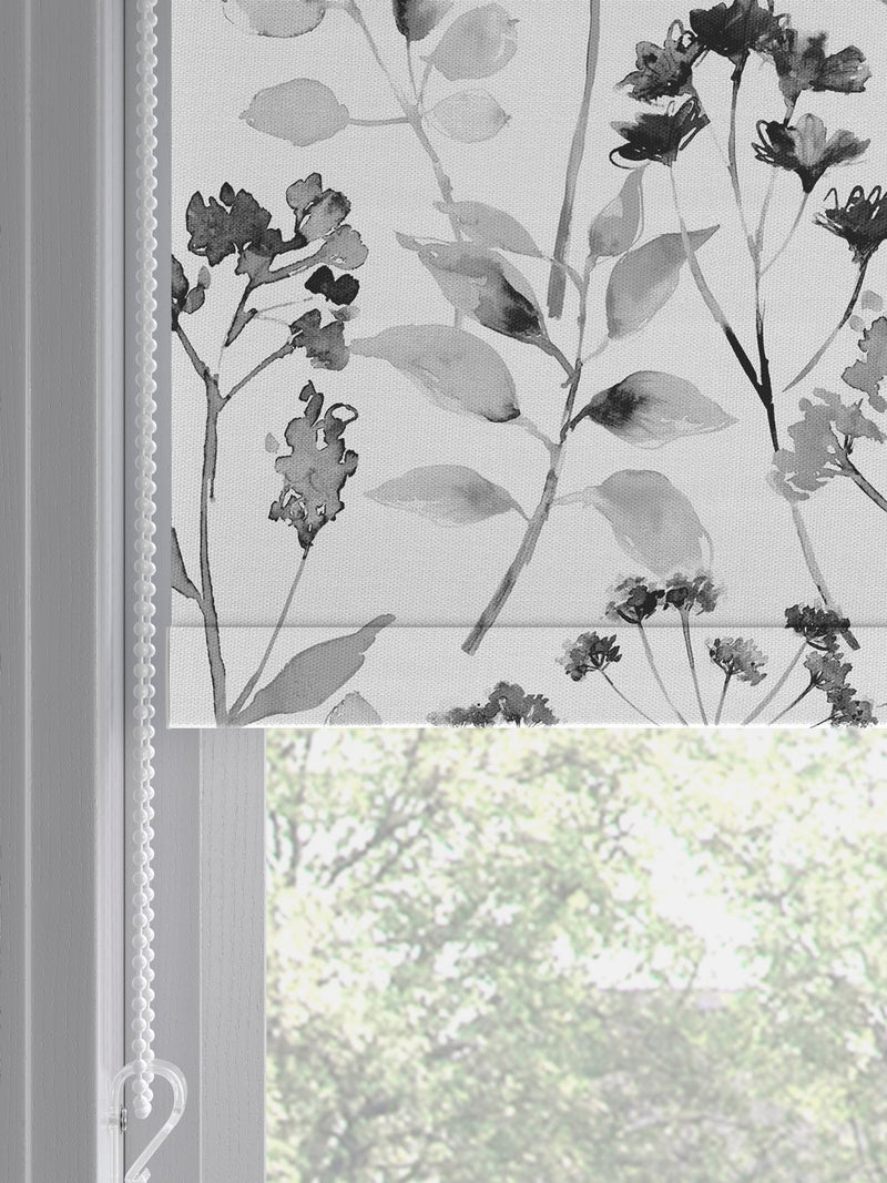 Next Isla Floral roller blind grey made to measure, imported from the UK