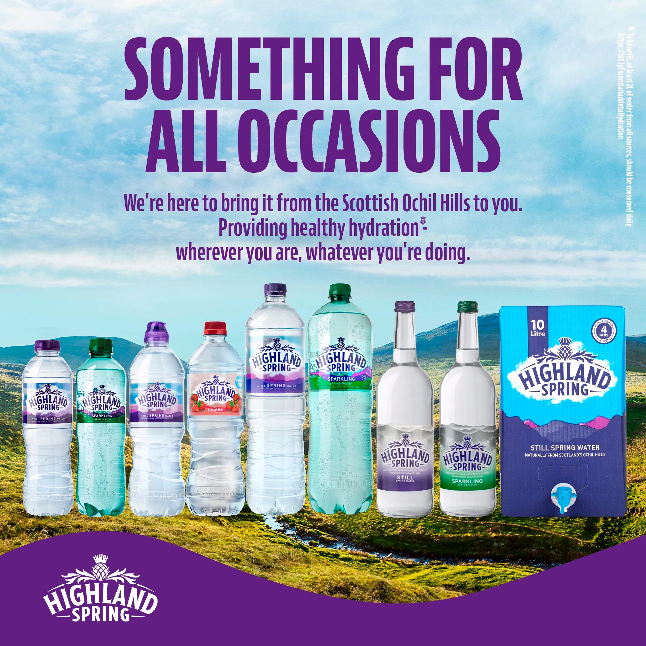 Highland Spring Sparkling Spring Water 8x500ml, UK version